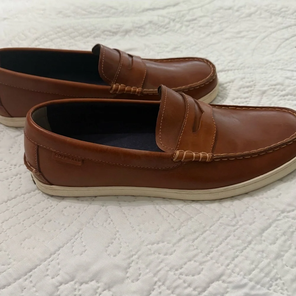 Cole Haan Pinch Penny Loafers Men\'s 8M Brown Leather Slip On Dress Shoes Cole Haan Men main image 4